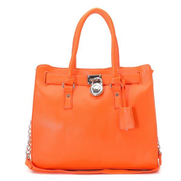 michael kors hamilton large tote tangerine sølv Bestselger uzs6d